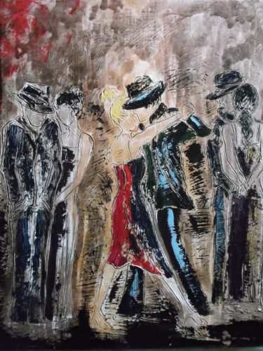 Painting titled "Feel the music" by Donatella Marraoni, Original Artwork, Oil