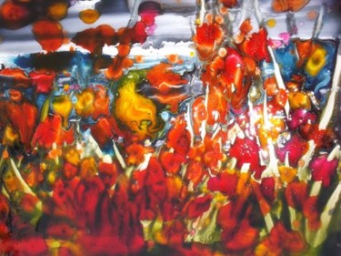 Pittura intitolato "Lovely Poppies" da Donatella Marraoni, Opera d'arte originale, Altro