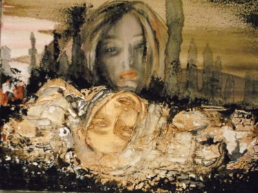 Pittura intitolato "Without mask" da Donatella Marraoni, Opera d'arte originale, Olio
