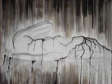 Peinture intitulée "Lacrime" par Donatella Marraoni, Œuvre d'art originale, Acrylique