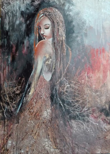 Painting titled "Loneliness" by Donatella Marraoni, Original Artwork