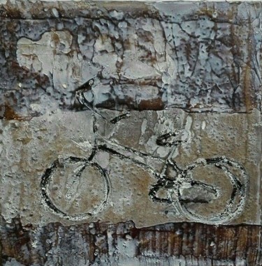 Pittura intitolato "My bike...your wall" da Donatella Marraoni, Opera d'arte originale, Olio