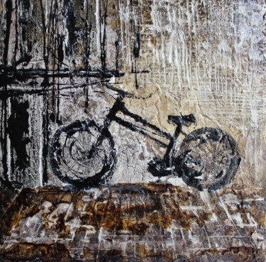 Pittura intitolato "Bicicletta" da Donatella Marraoni, Opera d'arte originale, Olio