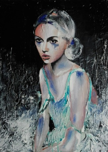 Картина под названием "melancholy" - Donatella Marraoni, Подлинное произведение искусства, Эмаль