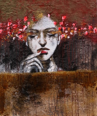 Картина под названием "Meditation" - Donatella Marraoni, Подлинное произведение искусства, Акрил