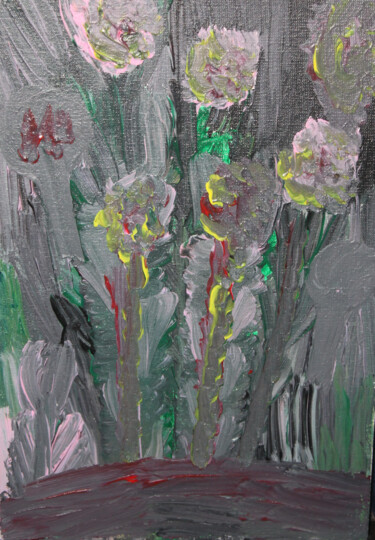 Ζωγραφική με τίτλο "Конопляные розы" από Донателла Мелихова, Αυθεντικά έργα τέχνης, Ακρυλικό