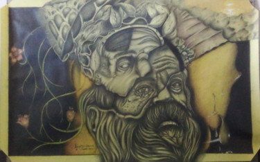 Рисунок под названием "Hidden Tears" - Donatho Krohne, Подлинное произведение искусства, Карандаш