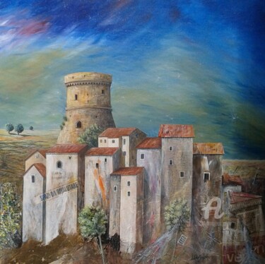 Painting titled "Spazi da rivalutare"" by Donato Larotonda, Original Artwork, Acrylic Mounted on Wood Panel