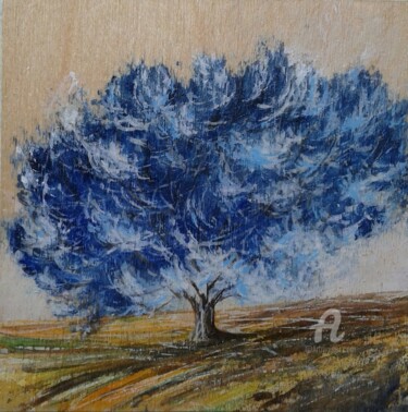 Картина под названием ""Chioma blu"" - Donato Larotonda, Подлинное произведение искусства, Акрил