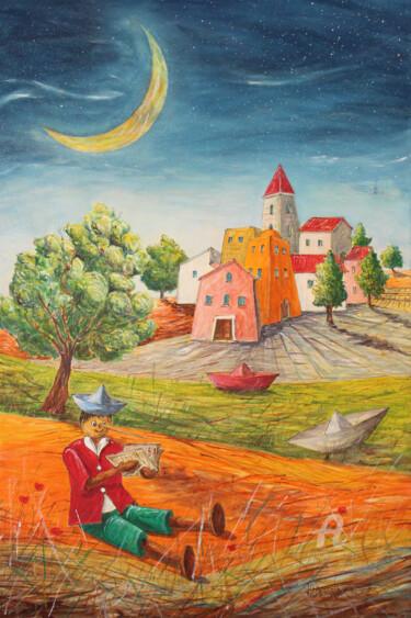 Картина под названием ""Pinocchio"" - Donato Larotonda, Подлинное произведение искусства, Акрил Установлен на Деревянная рам…