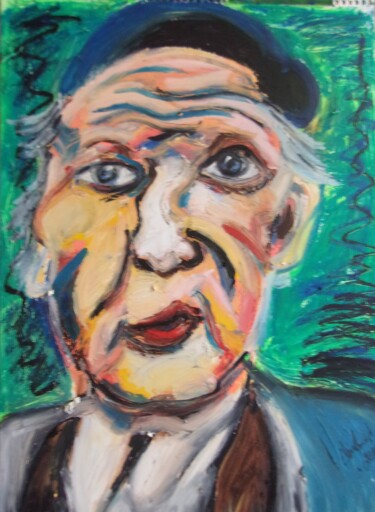 Malerei mit dem Titel ""Crooked Nose Man"" von Don David Young (dondavid), Original-Kunstwerk, Öl