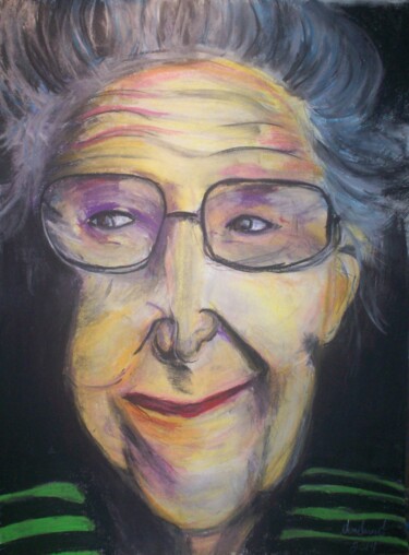 Desenho intitulada ""Grandma"" por Don David Young (dondavid), Obras de arte originais, Pastel