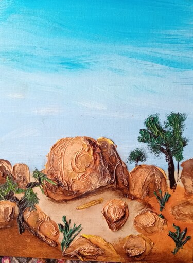 Painting titled ""Joshua Tree Nation…" by Don David Young (dondavid), Original Artwork, Oil Mounted on Other rigid panel