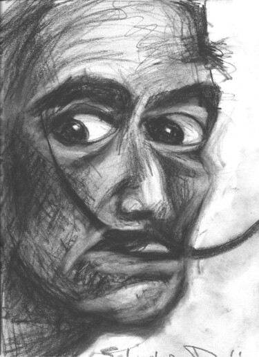 Рисунок под названием ""Dali"" - Don David Young (dondavid), Подлинное произведение искусства, Цветные карандаши