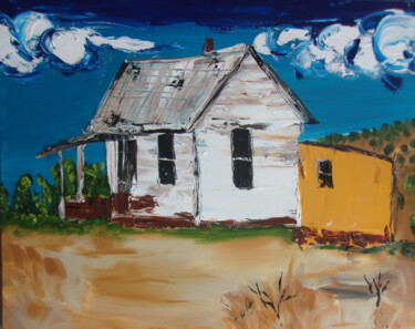 Malerei mit dem Titel ""Ghost Town Shanty"" von Don David Young (dondavid), Original-Kunstwerk, Öl