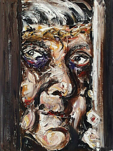 Картина под названием ""Guarded"" - Don David Young (dondavid), Подлинное произведение искусства, Масло Установлен на Деревя…