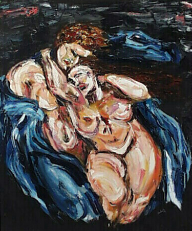 Peinture intitulée ""The Tortured Lover…" par Don David Young (dondavid), Œuvre d'art originale, Huile Monté sur Châssis en…
