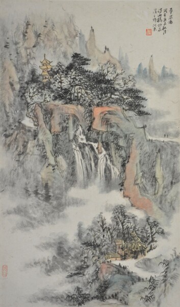 绘画 标题为“<寻泉图 >” 由东华 陈, 原创艺术品, 墨