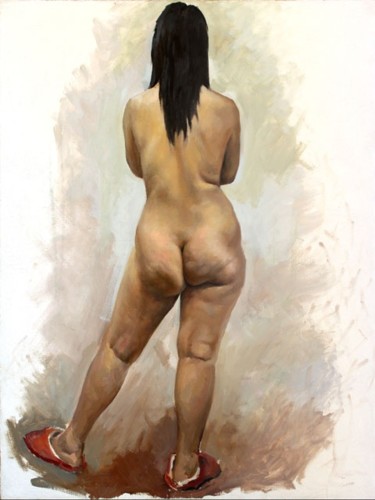 绘画 标题为“站立的女人体” 由董 葵, 原创艺术品, 油