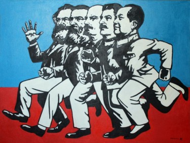 Peinture intitulée "我们在奔跑" par Dong Kui, Œuvre d'art originale, Huile
