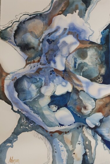 Картина под названием "Deep Waters" - Donna Acheson Juillet, Подлинное произведение искусства, Акварель