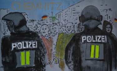 Malerei mit dem Titel "chemnitz-2018" von Rey, Original-Kunstwerk, Acryl