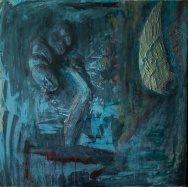 Malerei mit dem Titel "my private hell" von Rey, Original-Kunstwerk, Acryl