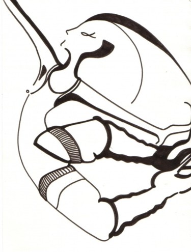 Drawing titled "Contortionist" by Adelia Turnbull, Original Artwork