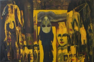 Peinture intitulée "Rumeur" par Doohwa, Œuvre d'art originale, Huile