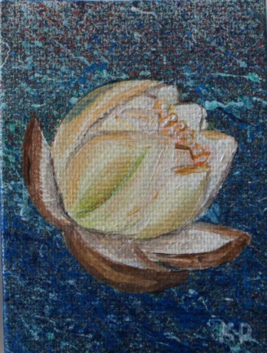 Painting titled "Blue-lotus2.jpg" by Dookar Dickyi, Original Artwork