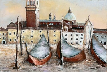 Peinture intitulée "Venezia" par Dora Kalinova, Œuvre d'art originale, Huile Monté sur Châssis en bois