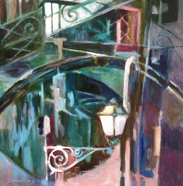 Peinture intitulée "Calle Verdi 2" par Dora Krincy, Œuvre d'art originale, Huile