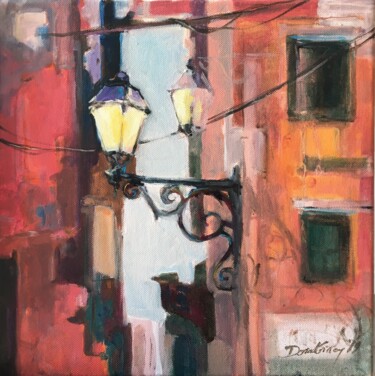 Malerei mit dem Titel "Calle 2" von Dora Krincy, Original-Kunstwerk, Öl