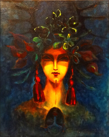 Painting titled "Beaudleaire IV" by Dora Krincy, Original Artwork, Oil