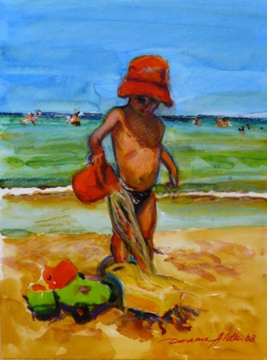 Painting titled "Joy of Simple Things" by Doranne Alden, Original Artwork, Oil