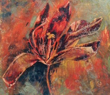 Painting titled "Wilting" by Dora Stork, Original Artwork, Wax
