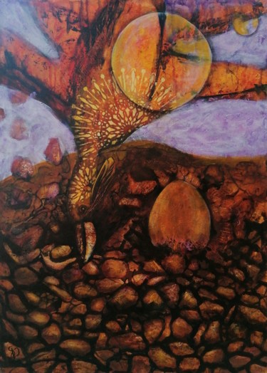 Картина под названием "The Way of the Phoe…" - Dora Stork, Подлинное произведение искусства, Акрил