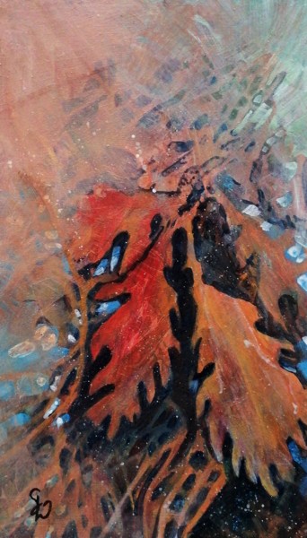 Painting titled "Autumn mood I." by Dora Stork, Original Artwork, Acrylic