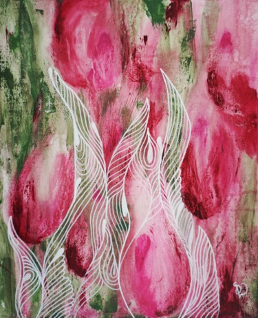 Картина под названием "Spring Mood II." - Dora Stork, Подлинное произведение искусства, Акрил