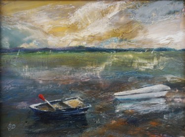 Waiting Painting titled "Waiting" by Dora Stork, Original Artwork, Wax