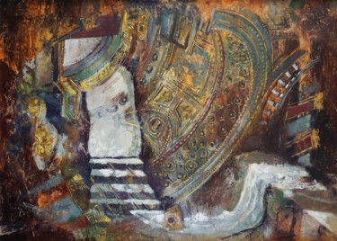Painting titled "The Shroud  Series…" by Dora Stork, Original Artwork, Wax