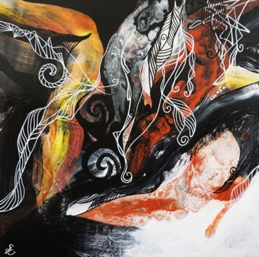 Картина под названием "Pleasure" - Dora Stork, Подлинное произведение искусства, Акрил Установлен на Деревянная панель