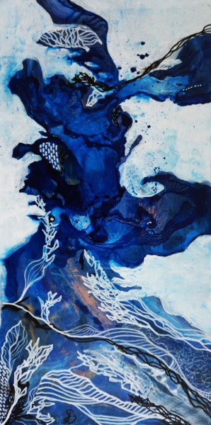Картина под названием "Deep Sea I." - Dora Stork, Подлинное произведение искусства, Акрил