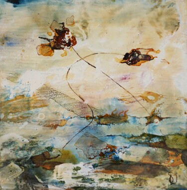 Malerei mit dem Titel "Elation VIII." von Dora Stork, Original-Kunstwerk, Enkaustik