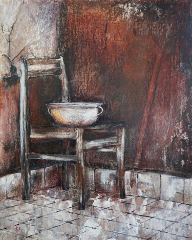 Malerei mit dem Titel "Rusty still life" von Dora Stork, Original-Kunstwerk, Wachs