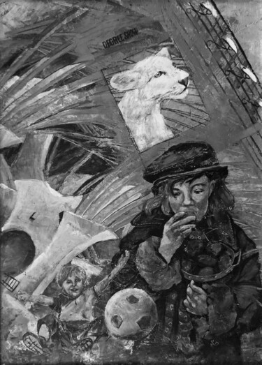 Arte digital titulada "Slippery Slope in B…" por Dora Stork, Obra de arte original, Trabajo Digital 2D