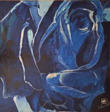 Malarstwo zatytułowany „La fonte des glaces…” autorstwa Mélanie Cavalec, Oryginalna praca, Akryl Zamontowany na Drewniana ra…