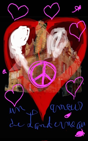 Digital Arts titled "Peace and love 2" by Mélanie Cavalec, Original Artwork, 2D Digital Work