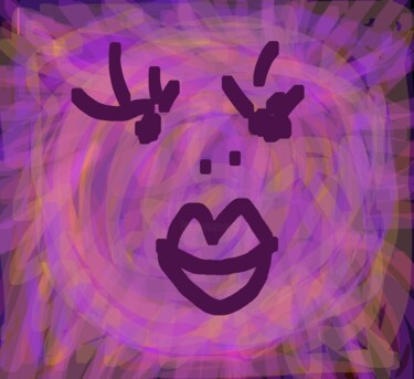 Цифровое искусство под названием "Ultra violette" - Mélanie Cavalec, Подлинное произведение искусства, 2D Цифровая Работа