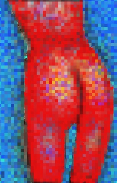 Arte digital titulada "Buste rouge" por Mélanie Cavalec, Obra de arte original, Trabajo Digital 2D